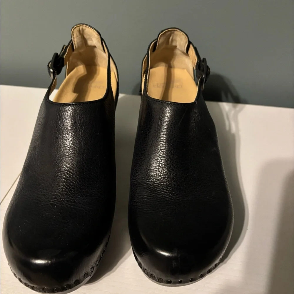 Dansko Classic Black Leather Clogs - Picture 5 of 7